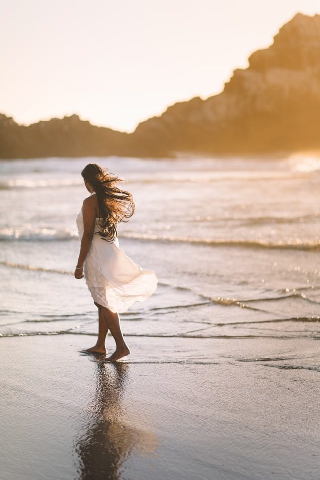 Woman on beach, Walking with God, Christian Life Coaching